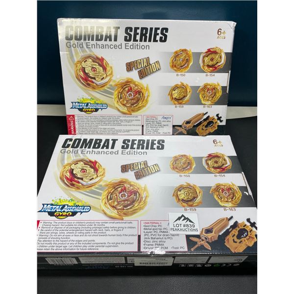 Lot of 2 Beyblade-Style Toy Sets