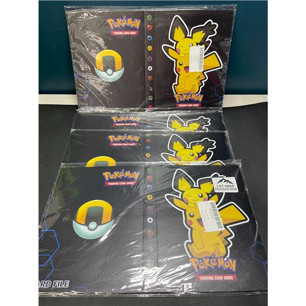 Lot of 4 Pokemon Card Binders