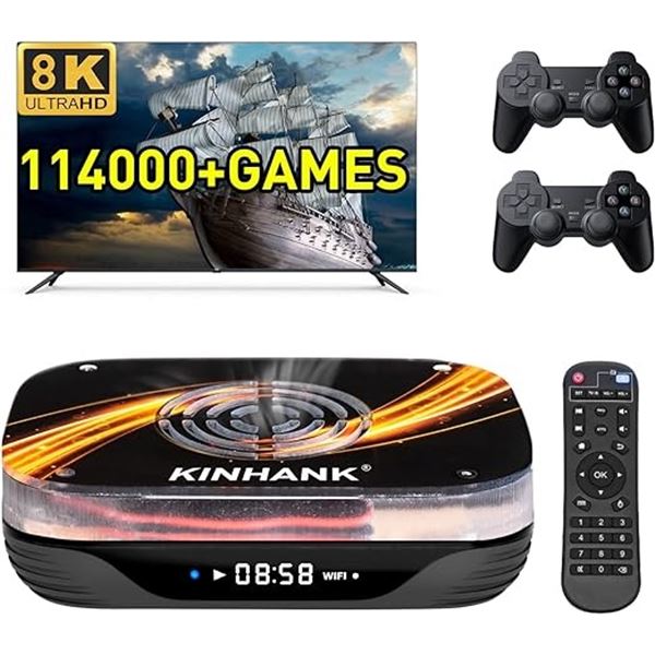 Lot of 1 Kinhank Super Console X3 Plus Retro Game Console - Built-in 114000+ Games