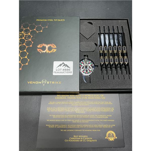 Lot of 1 Set of Venom Strike Premium Steel Tip Darts