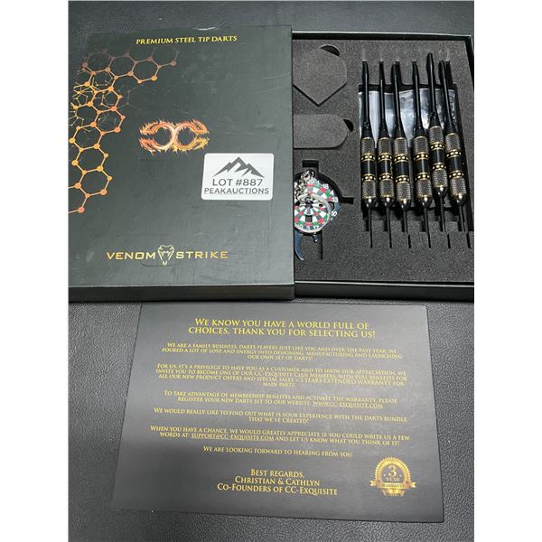 Lot of 1 Set of Venom Strike Premium Steel Tip Darts