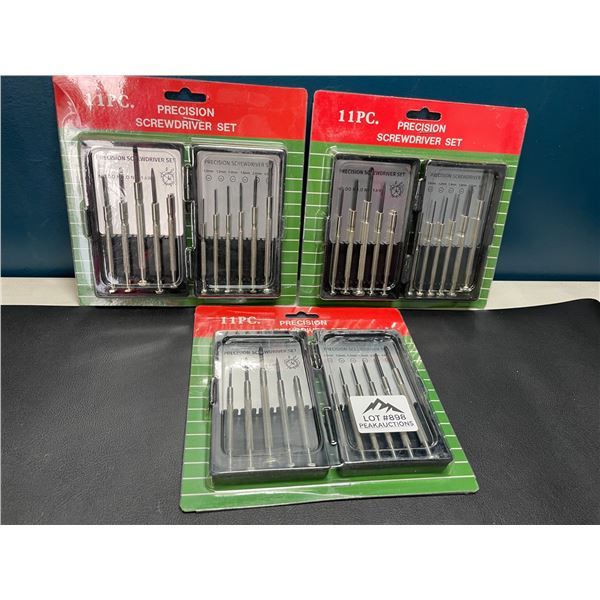 Lot of 3 Precision Screwdriver Tool Sets