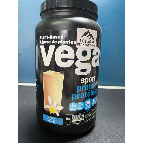 Lot of 1 Tub of Vega Sport Plant-Based Protein Powder - Vanilla - 828G
