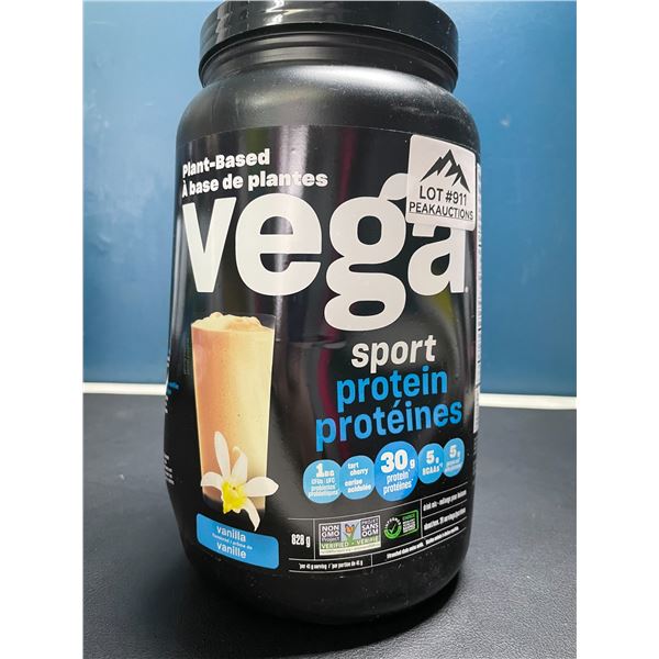 Lot of 1 Tub of Vega Sport Plant-Based Protein Powder - Vanilla - 828G