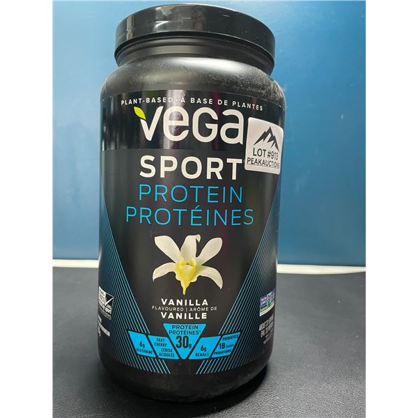 Lot of 1 Tub of Vega Sport Plant-Based Protein Powder - Vanilla - 828G