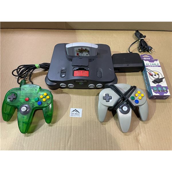 Lot of 1 Nintendo 64 Console - Used - Works - With 2 Controllers, Game, and Accessories