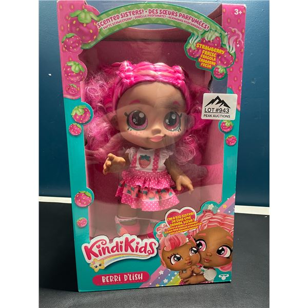Lot of 1 Kindikids Berri D'Lish Strawberry Scented Doll
