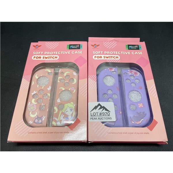 Lot of 2 Sailor Moon Protective JoyCon Covers for Nintendo Switch