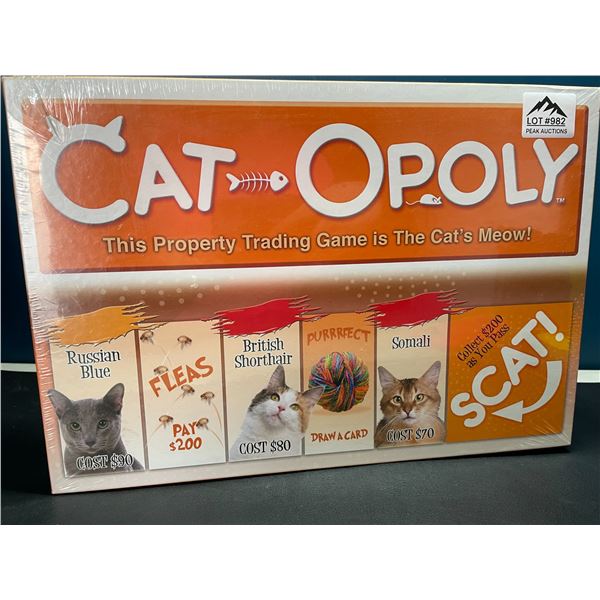Lot of 1 Cat-Opoly Board Game - Cat Themed Monopoly Game - Brand New Sealed!