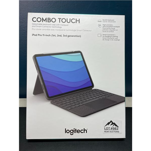 Lot of 1 Logitech Combo Touch Detachable Keyboard Case w/ Trackpad for iPad Pro 11-Inch