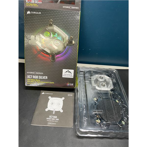 Lot of 1 Corsair XC7 RGB Silver CPU Water Block
