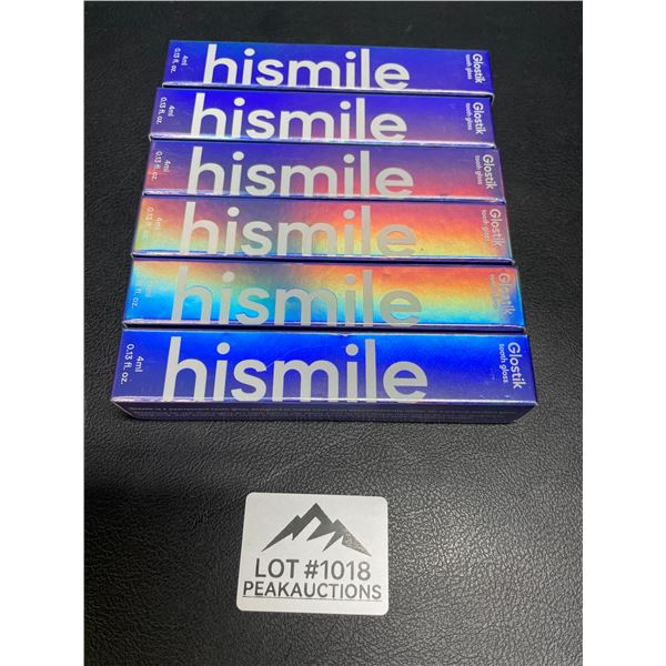 Lot of 6 Hismile Glostik Tooth Gloss - 4ml each