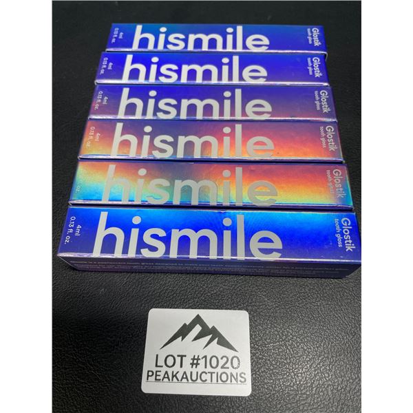 Lot of 6 Hismile Glostik Tooth Gloss - 4ml each