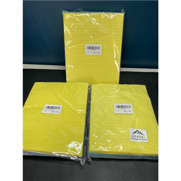 Lot of 3 Multi-Packs of Dishcloth Sponges/Cleaning Pads - Large Size Pads