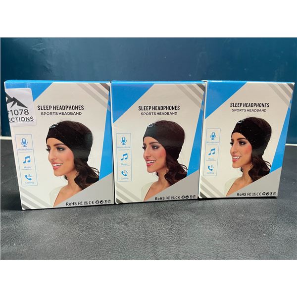 Lot of 3 Sleep Headphones/Sports Headbands - Listen to Music, Make Calls, etc.!