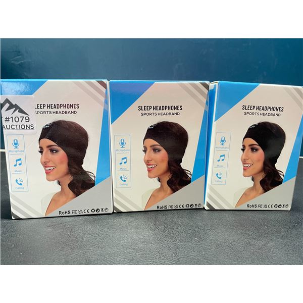 Lot of 3 Sleep Headphones/Sports Headbands - Listen to Music, Make Calls, etc.!