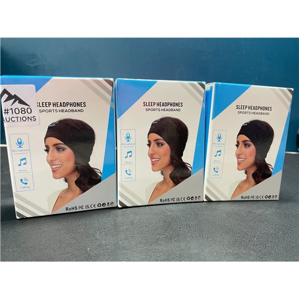 Lot of 3 Sleep Headphones/Sports Headbands - Listen to Music, Make Calls, etc.!