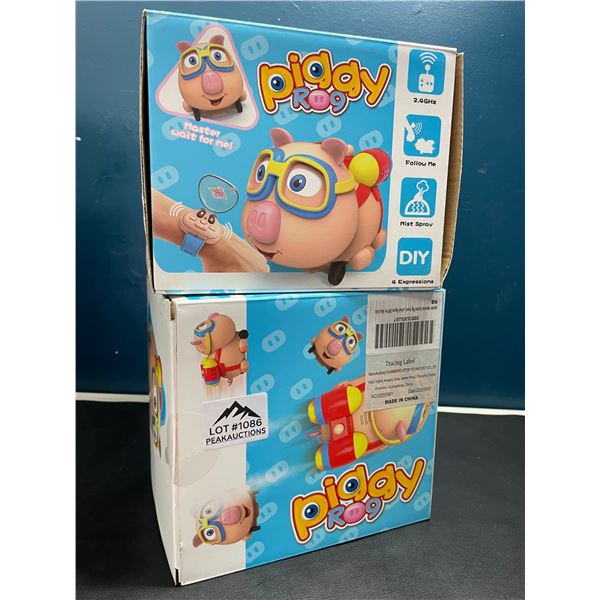 Lot of 2 Piggy Remote Control Pig Toys for Kids