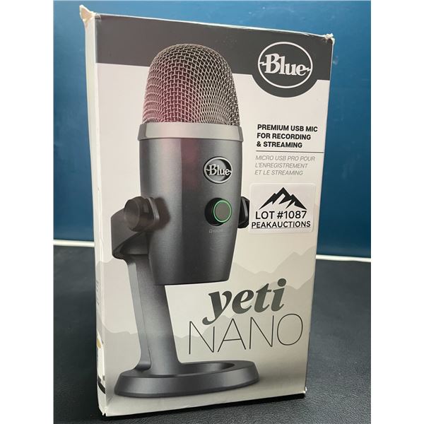 Lot of 1 Yeti Nano Premium Dual-Pattern USB Microphone with Blue Voice - For Gaming, Podcasting, etc