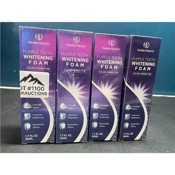 Lot of 4 Boxes of Purple Teeth Whitening Color Corrector Foam - 50ml each