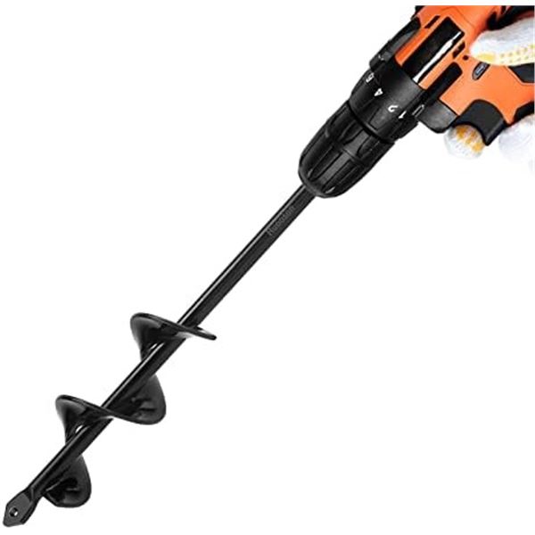 Lot of 3 Auger Drill Bits (12-inch x 2.8in) for Planting/Yardwork