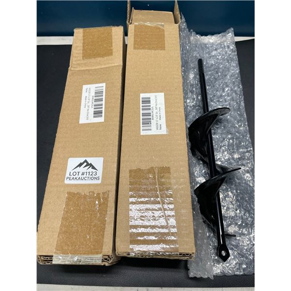 Lot of 3 Auger Drill Bits (12-inch x 2.8in) for Planting/Yardwork