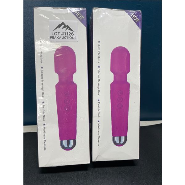 Lot of 2 Silicone Vibrating Sex Toys - Rechargeable - Brand New Sealed - Pink