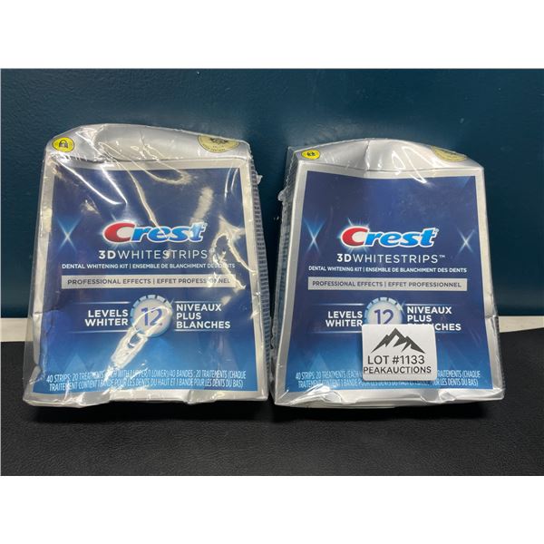 Lot of 2 Boxes of Crest 3D Whitestrips - Brand New Sealed!