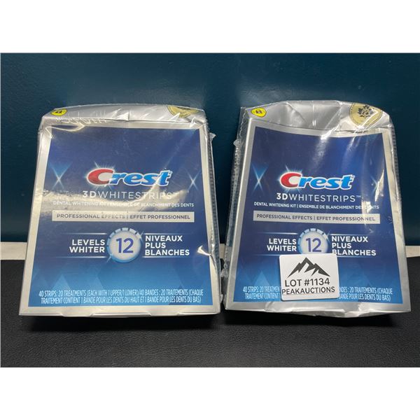 Lot of 2 Boxes of Crest 3D Whitestrips - Brand New Sealed!