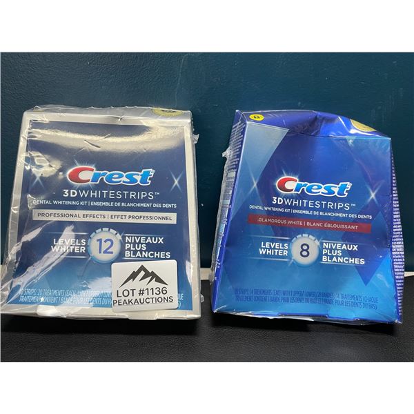 Lot of 2 Boxes of Crest 3D Whitestrips - Brand New Sealed!
