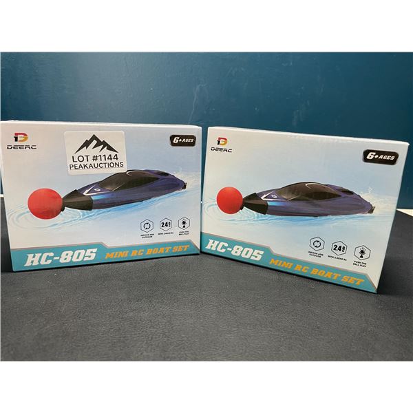 Lot of 2 DEERC HC-805 Mini R/C Boats