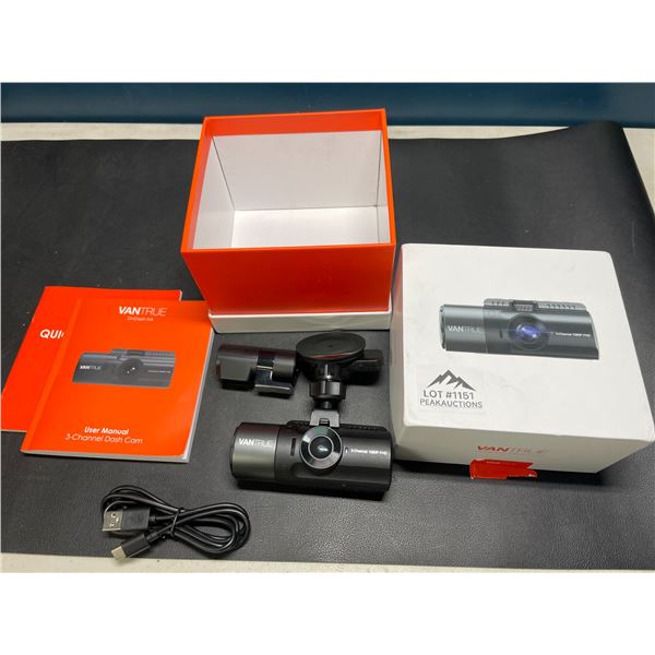 Lot of 1 Vantrue OnDash N4 3-Channel 4K Dash Camera w/ Super Night Vision & 24hr Parking Mode