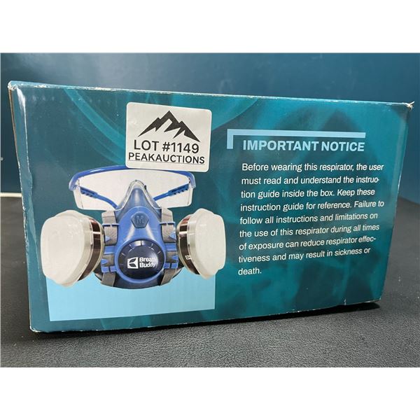 Lot of 1 Breath Buddy Half Face Respirator Mask