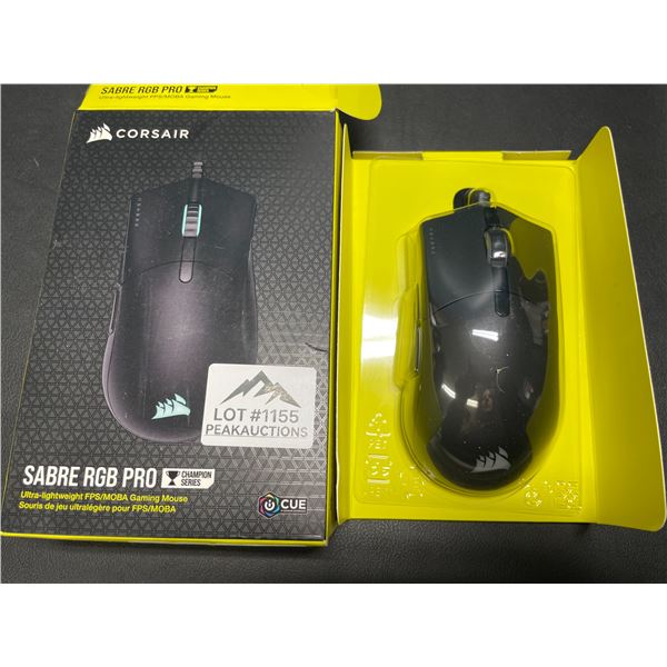 Lot of 1 Corsair Sabre RGB Pro Ultra-Lightweight FPS/MOBA Gaming Mouse
