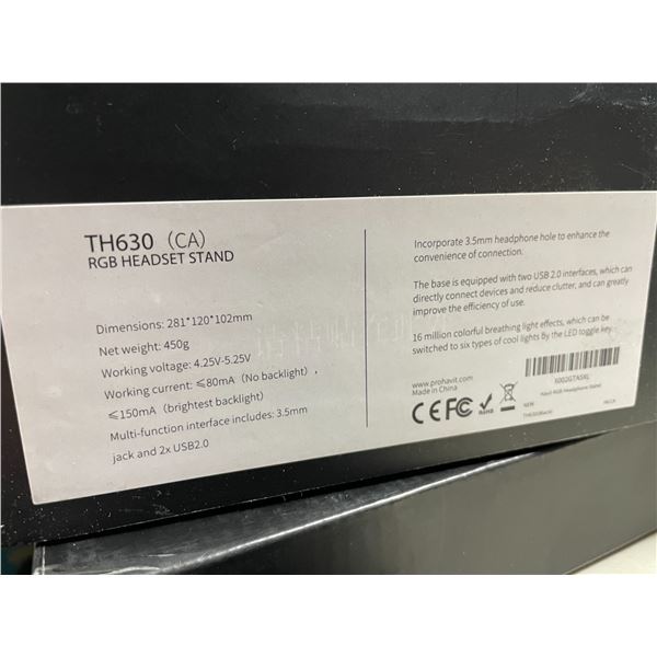 Lot of 1 Havit RGB Headset Stand & 1 USB Screen Hanging Light