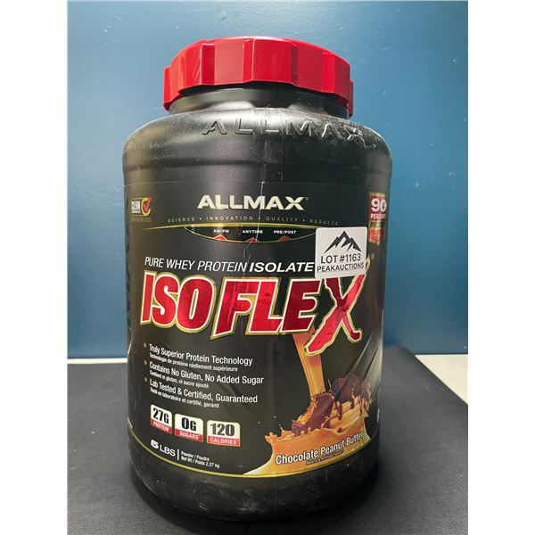 Lot of 1 Tub of AllMax Pure Why Protein Isolate - ISOFLEX - Chocolate Peanut Butter - 5lb Tub