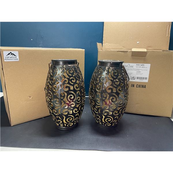 Lot of 2 Boxes of TomShine Solar Garden Hanging Lights - 2 Per Box/4 Total