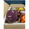 Image 3 : Lot of 1 Box of Amethya Multicolor Stoneware Coffee Mugs - 6 Mugs in Box