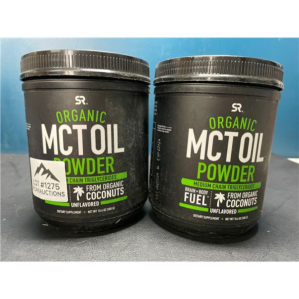 Lot of 2 Tubs of Organic MCT Oil Powder - Brain+Body Fuel - Unflavored - 300g