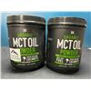 Image 1 : Lot of 2 Tubs of Organic MCT Oil Powder - Brain+Body Fuel - Unflavored - 300g