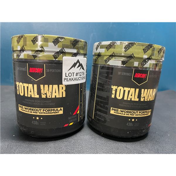 Lot of 2 Redcon1 Total War Pre-Workout Formula - 438g