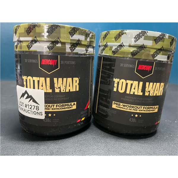 Lot of 2 Redcon1 Total War Pre-Workout Formula - 438g