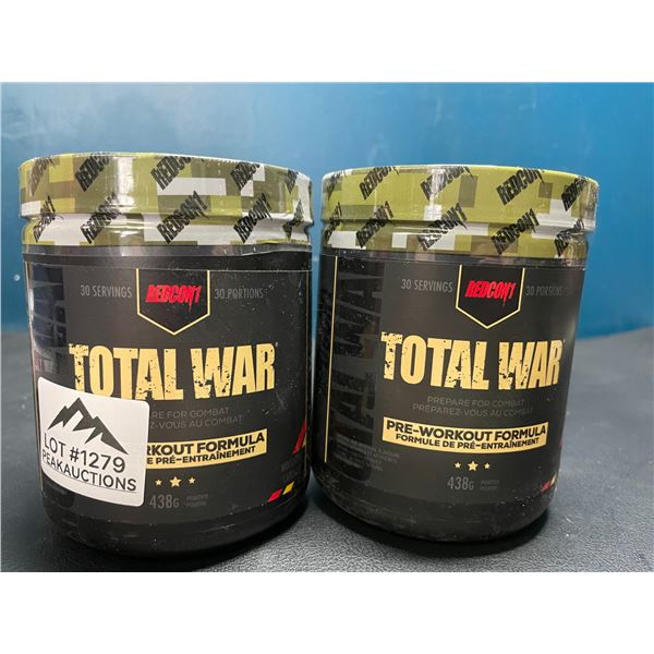 Lot of 2 Redcon1 Total War Pre-Workout Formula - 438g