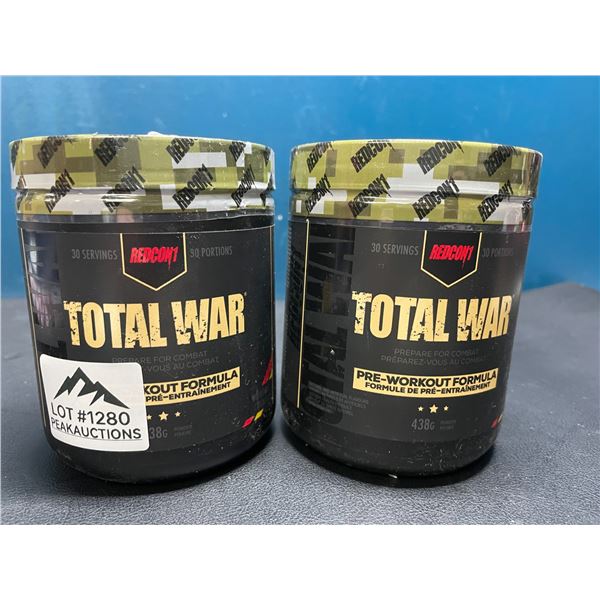 Lot of 2 Redcon1 Total War Pre-Workout Formula - 438g