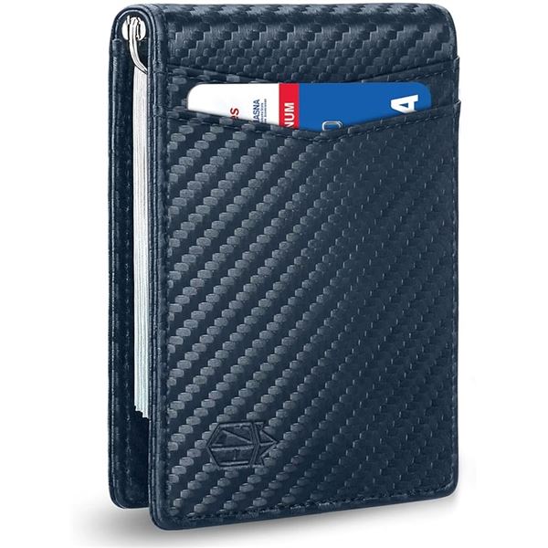 Lot of 3 Zitahli Mens Slim Leather Wallets w/ Money Clips & RFID Blocking