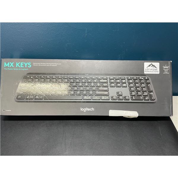 Lot of 1 Logitech MX Keys Advanced Wireless Illuminated Keyboard for Windows, Mac, etc.