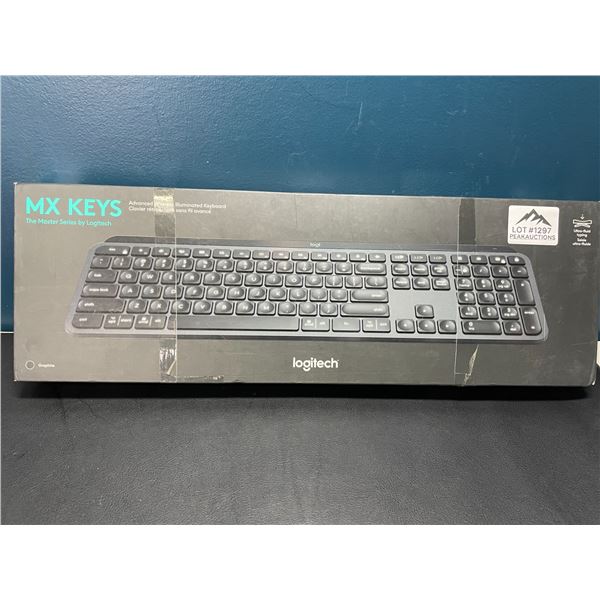 Lot of 1 Logitech MX Keys Advanced Wireless Illuminated Keyboard for Windows, Mac, etc.