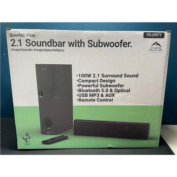 Lot of 1 Bowfell Plus 100W 2.1 Soundbar with Subwoofer - BRAND NEW!!!