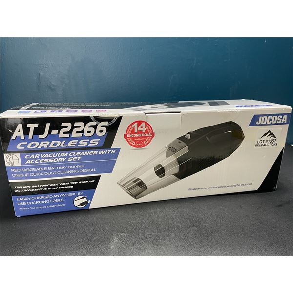 Lot of 1 ATJ-2266 Cordless Car Vacuum Cleaner with Accessories - Brand New Sealed!