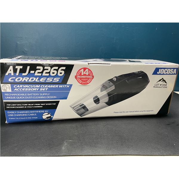 Lot of 1 ATJ-2266 Cordless Car Vacuum Cleaner with Accessories - Brand New Sealed!
